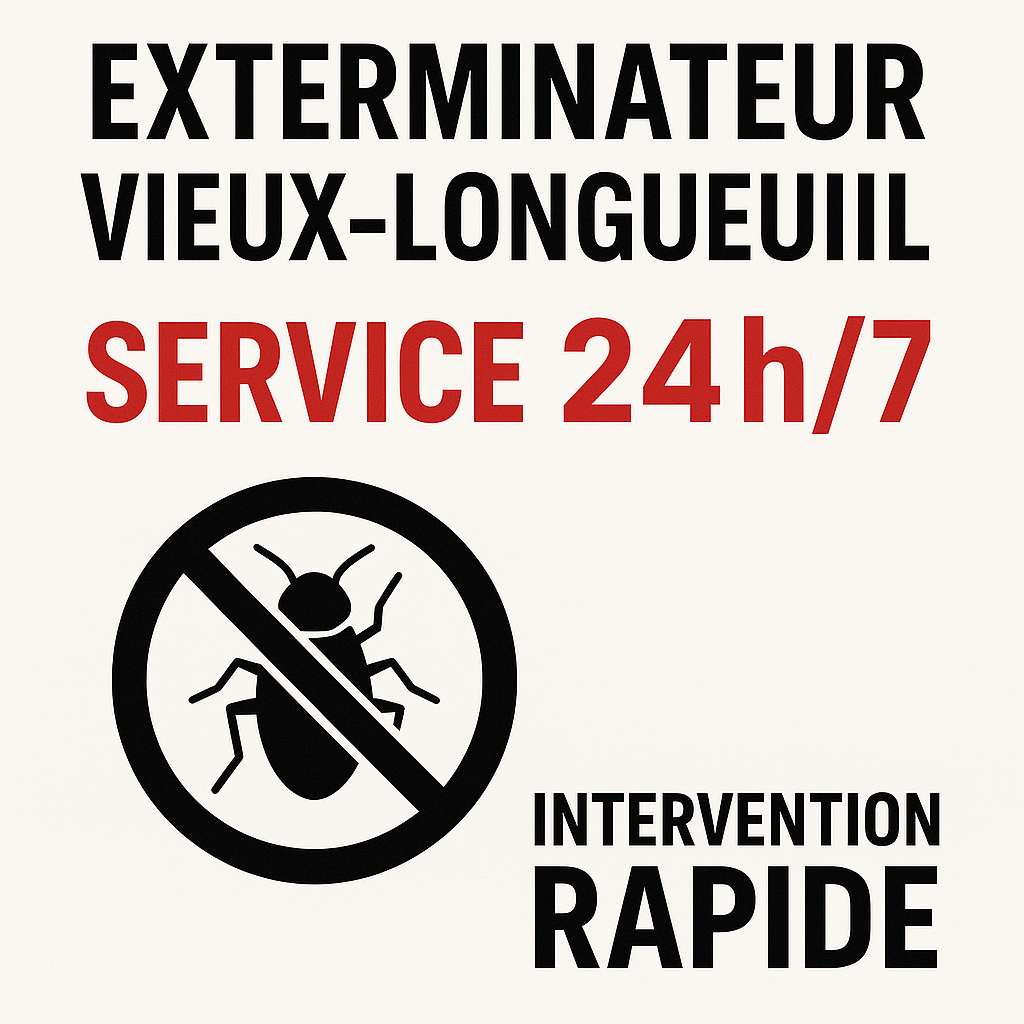 Exterminateur professionnel intervenant à Vieux-Longueuil pour traitement parasitair