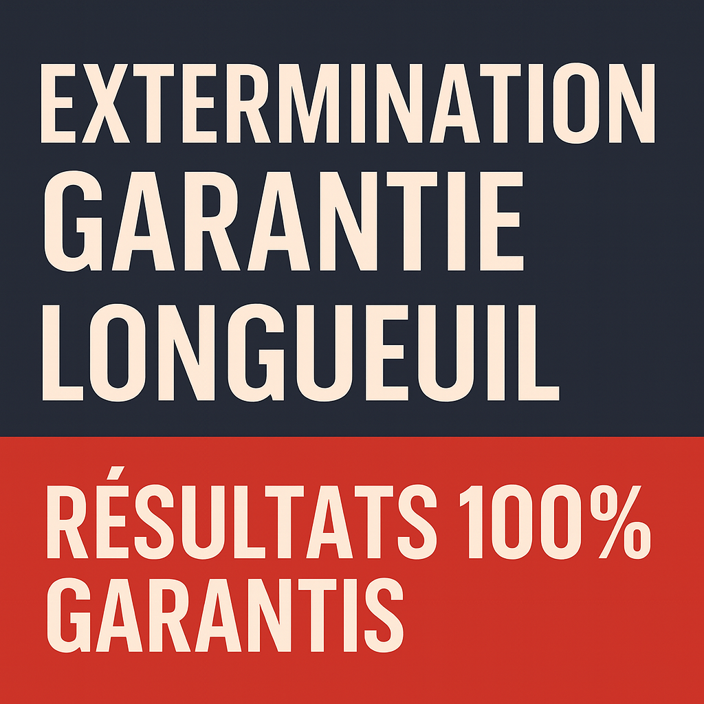 Certificat garantie extermination Longueuil service professionnel résultats garantis