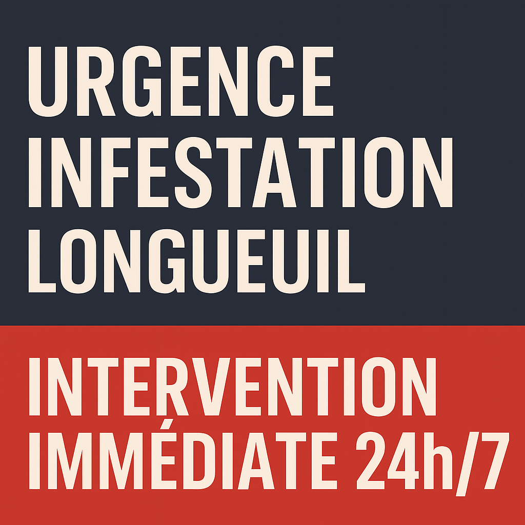 Équipe urgence intervention rapide infestation parasitaire Longueuil traitement immédiat