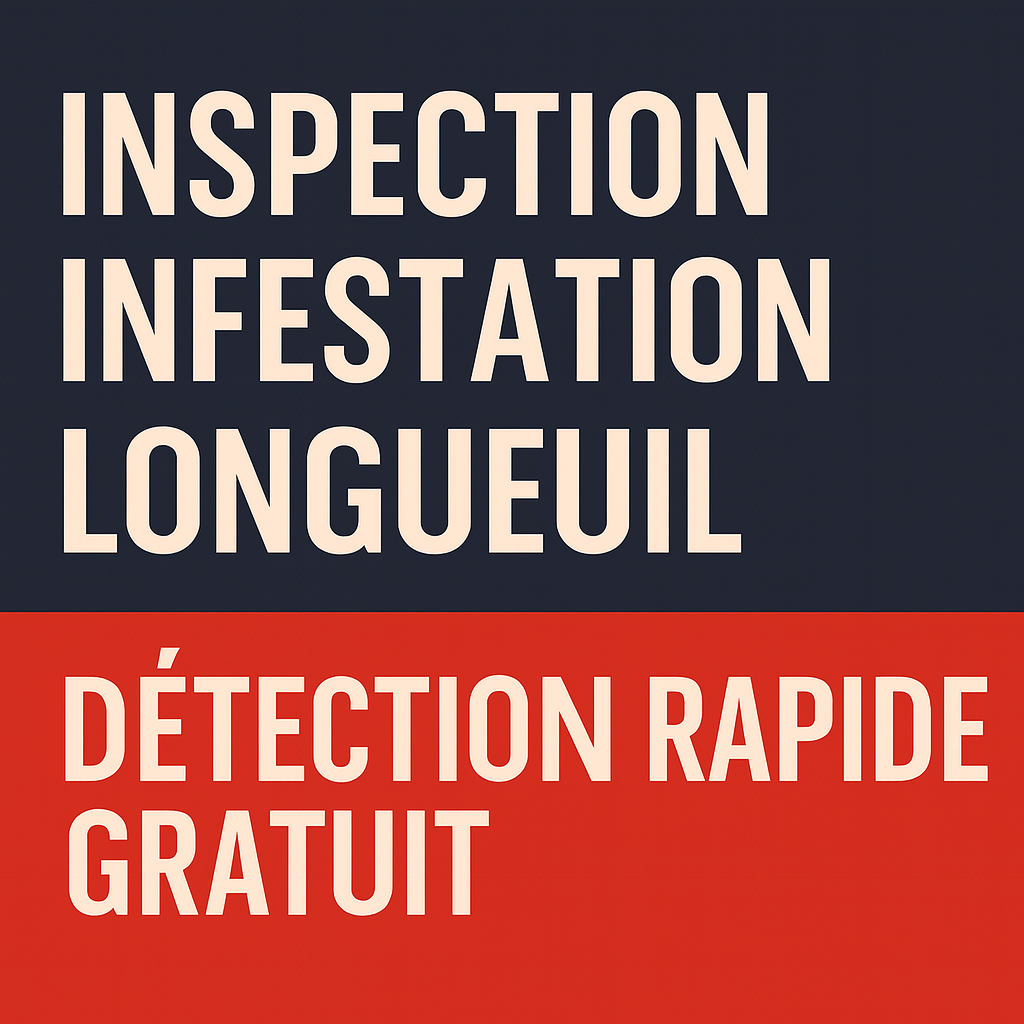 Technicien certifié effectuant inspection détection infestation parasites Longueuil