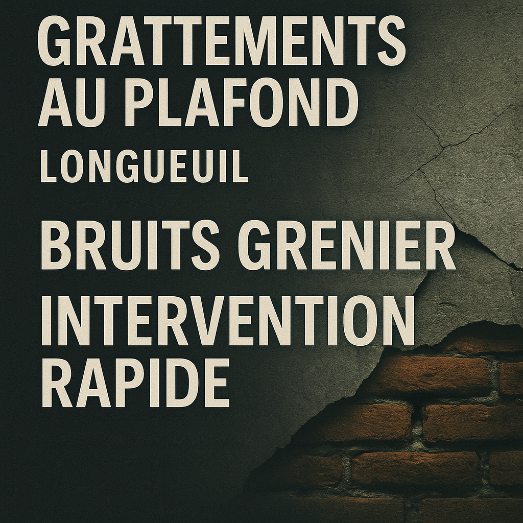 Inspection grenier plafond détection rongeurs écureuils Longueuil technicien professionnel